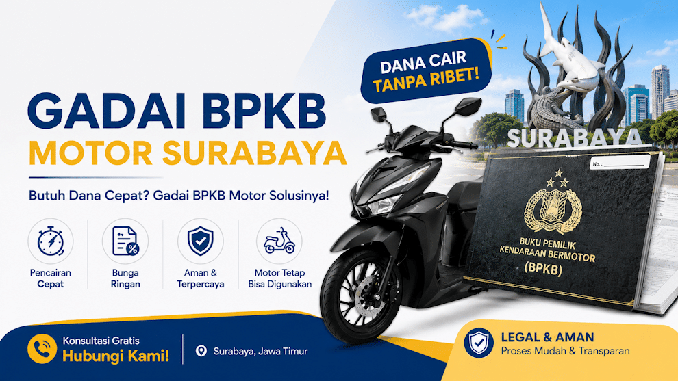 Gadai BPKB Motor Surabaya, Cepat dan Aman